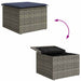 Tuinbankenset 9 st Grijs en Marineblauw poly rattan