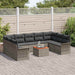 Tuinbankenset 10 st 9-Aantal zitplaatsen Grijs poly rattan