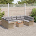 Tuinbankenset 10 st 9-Aantal zitplaatsen Beige en Licht Grijs