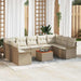 Tuinbankenset 10 st 9-Aantal zitplaatsen Beige en Crème