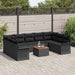 Tuinbankenset 10 st 9-Aantal zitplaatsen Zwart poly rattan