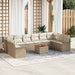 Tuinbankenset 11 st 10-Aantal zitplaatsen Beige en Crème
