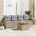 Tuinbankenset 5 st 4-Aantal zitplaatsen Beige en Licht Grijs
