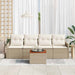 Tuinbankenset met opslag 5 pcs Beige en Crème poly rattan