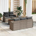 Tuinbankenset 6 st 5-Aantal zitplaatsen Grijs poly rattan