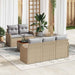 Tuinbankenset 6 st 5-Aantal zitplaatsen Beige en Licht Grijs