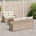Tuinbankenset 6 st 5-Aantal zitplaatsen Beige en Crème