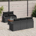 Tuinbankenset 6 st 5-Aantal zitplaatsen Zwart poly rattan