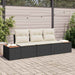 Tuin Sofa Set 3 st 3-Aantal zitplaatsen Zwart en crème