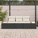Tuin Sofa Set 3 st 3-Aantal zitplaatsen Zwart en crème