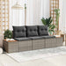 Tuin Sofa Set 3 st 3-Aantal zitplaatsen Grijs Poly riet