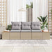 Tuin Sofa Set 3 st 3-Aantal zitplaatsen beige en lichtgrijs