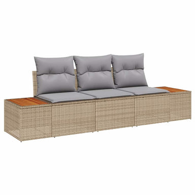Tuin Sofa Set 3 st 3-Aantal zitplaatsen beige en lichtgrijs
