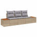 Tuin Sofa Set 3 st 3-Aantal zitplaatsen beige en lichtgrijs