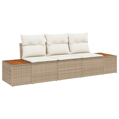 Tuin Sofa Set 3 st 3-Aantal zitplaatsen beige en crèmekleurig