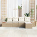 Tuinbankenset met kussen 6 pcs Beige en Crème Polyrattan
