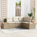 Tuinbankenset 4 st 4-Aantal zitplaatsen Beige en Crème