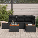 Tuinbankenset 4 st 4-Aantal zitplaatsen Zwart Polyrattan