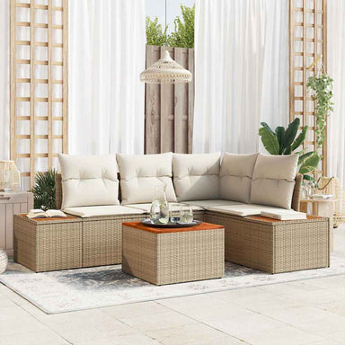 Tuinbankenset 4 st 4-Aantal zitplaatsen Beige en Crème