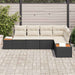 Tuin Sofa Set 5 st 5-Aantal zitplaatsen Zwart en crème