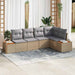Tuin Sofa Set 5 st 5-Aantal zitplaatsen beige en lichtgrijs