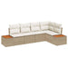 Tuin Sofa Set 5 st 5-Aantal zitplaatsen beige en crèmekleurig