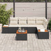 Tuin Sofa Set 5 st 5-Aantal zitplaatsen Zwart en crème