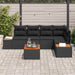 Tuin Sofa Set 5 st 5-Aantal zitplaatsen Zwart Poly riet
