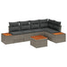 Tuin Sofa Set 5 st 5-Aantal zitplaatsen Grijs Poly riet