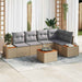Tuin Sofa Set 5 st 5-Aantal zitplaatsen beige en lichtgrijs