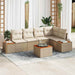 Tuin Sofa Set 5 st 5-Aantal zitplaatsen beige en crèmekleurig