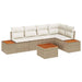 Tuin Sofa Set 5 st 5-Aantal zitplaatsen beige en crèmekleurig