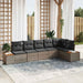 Tuinbankenset 6 st 6-Aantal zitplaatsen Grijs Polyrattan