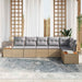 Tuinbankenset 6 st 6-Aantal zitplaatsen Beige en Licht Grijs