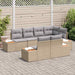 Tuinbankenset 7 st 7-Aantal zitplaatsen Beige en Licht Grijs