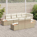 Tuinbankenset 7 st 7-Aantal zitplaatsen Beige en Crème