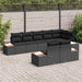 Tuinbankenset 8 st 8-Aantal zitplaatsen Zwart Polyrattan