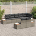 Tuinbankenset 8 st 8-Aantal zitplaatsen Grijs Polyrattan