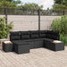 Tuinbankenset 7 st 6-Aantal zitplaatsen Zwart Polyrattan
