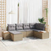Tuinbankenset 7 st 6-Aantal zitplaatsen Beige en Licht Grijs