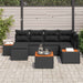 Tuinbankenset 7 st 6-Aantal zitplaatsen Zwart Polyrattan