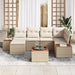 Tuinbankenset 7 st 6-Aantal zitplaatsen Beige en Crème