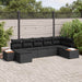 Tuinbankenset 8 st 7-Aantal zitplaatsen Zwart Polyrattan