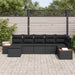 Tuinbankenset 8 st 7-Aantal zitplaatsen Zwart Polyrattan