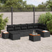 Tuinbankenset 8 st 7-Aantal zitplaatsen Zwart Polyrattan