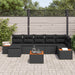 Tuinbankenset 8 st 7-Aantal zitplaatsen Zwart Polyrattan