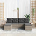Tuin Sofa Set 6 st Grijs Poly Rattan