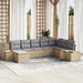 Tuinbankenset 9 st 8-Aantal zitplaatsen Beige en Licht Grijs