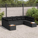 Tuinbankenset 5 st 9-Aantal zitplaatsen Zwart Polyrattan