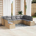 Tuinbankenset 5 st 9-Aantal zitplaatsen Beige en Licht Grijs